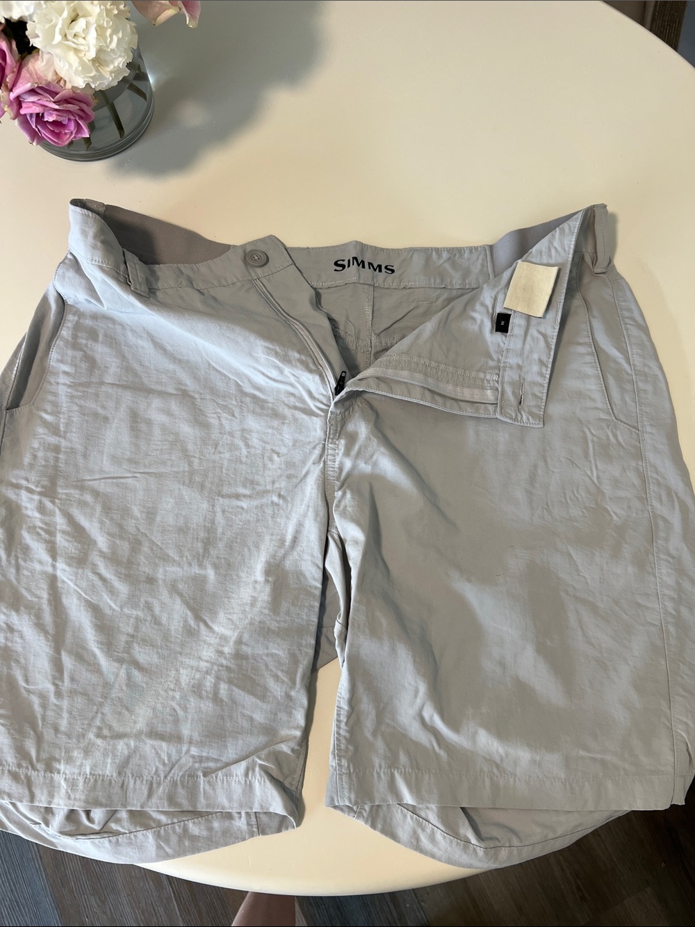 Simms Men's Light Gray Fishing Shorts